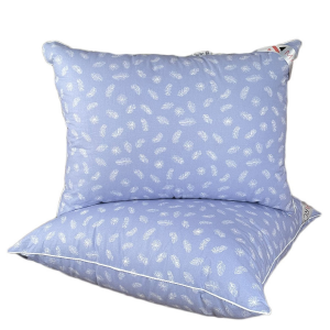Подушка пуховая голубая (50% пух, 50% перо)