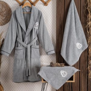 Халат C ПОЛОТЕНЦАМИ МАХРА 50*90/70*140 AuraKar 5